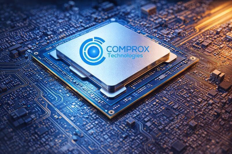 Gros plan d’un processeur d’ordinateur portable posé sur une carte mère – Comprox Technologies