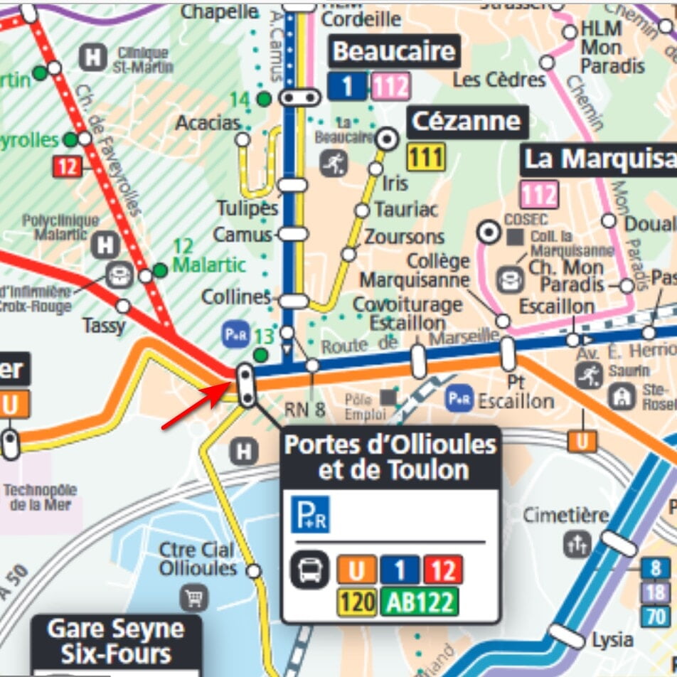 plan des lignes de bus